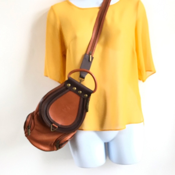 Il Giglio Italian Leather bag boho backpack purse - Picture 3 of 8